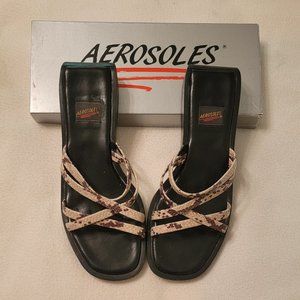 #35 - Aerosoles Ice Cube Snake print sandals